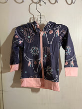 Load image into Gallery viewer, Infant girl zip hoody.
